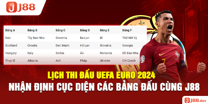 Lịch Thi Đấu UEFA EURO 2024 Nhận Định Cục Diện Các Bảng Đấu Cùng J88